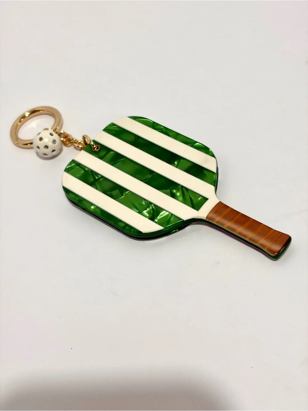 Urban Outfitters Pickle 🥒 Ball Paddle Mirror Bag Charm Key Fob